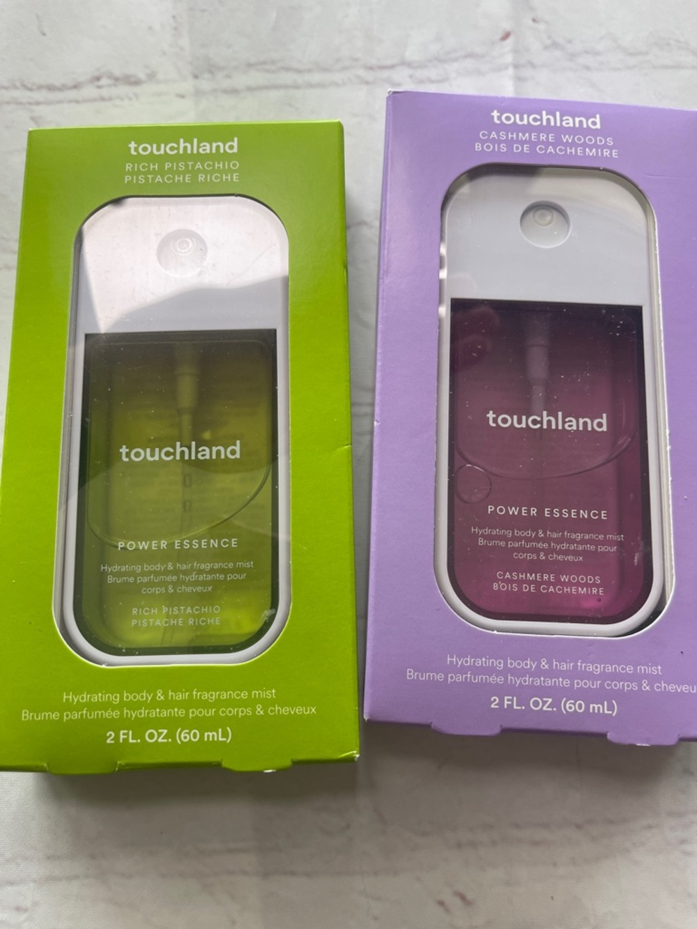 New! Touch land power essence hair and body mists
